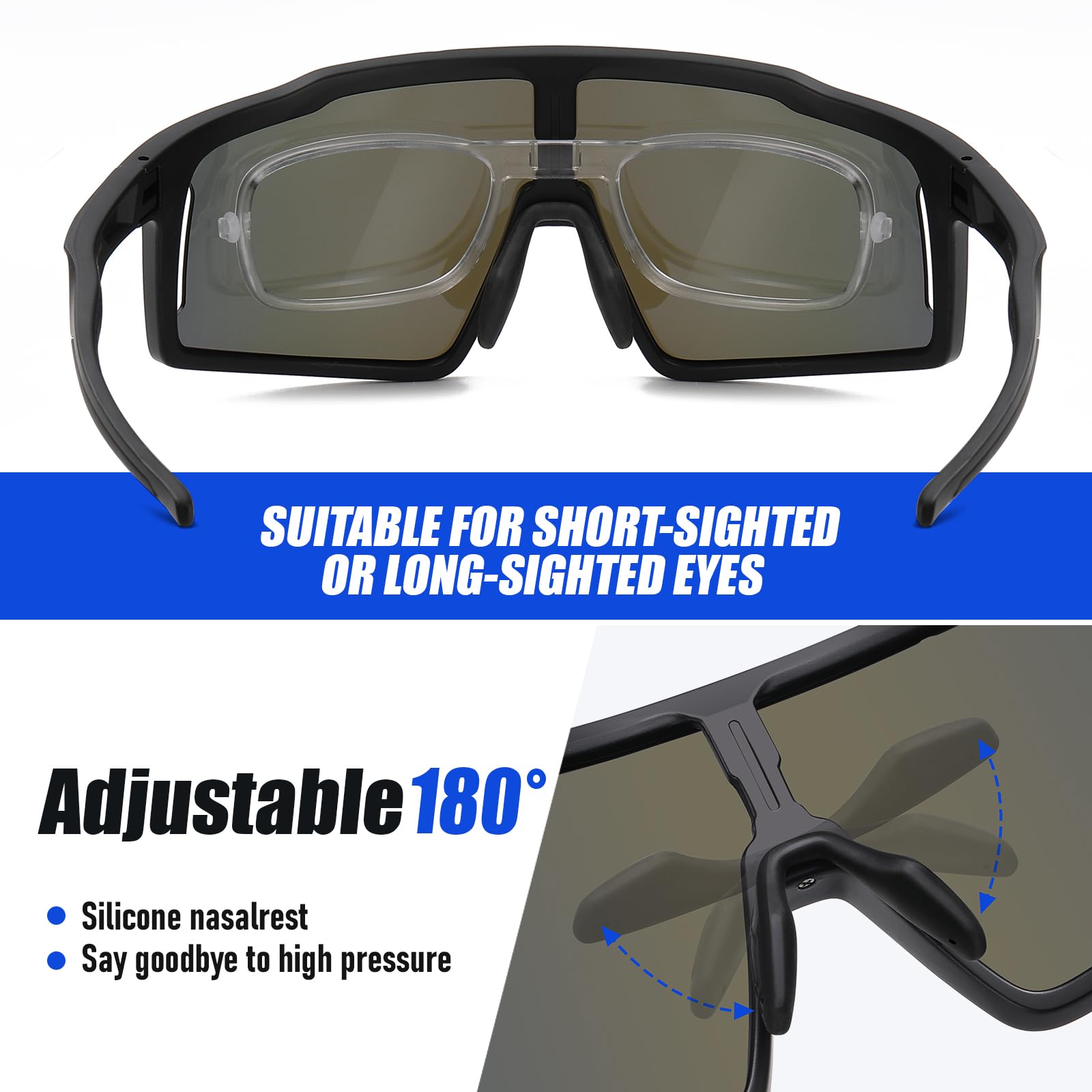 DUCO Cycling Glasses Men Women Polarized Sport Sunglasses UV400 Protection Lightweight Baseball Tennis Golf Baseball Running - Image 5