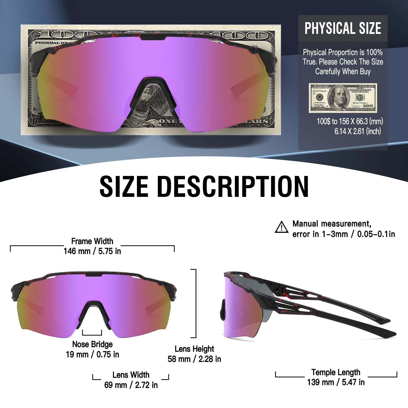 DUCO Cycling Sunglasses for Men Women Sports Sunglasses uv 400 Protection TR90 Baseball Driving Fishing Sun glasses 0038 - Image 3