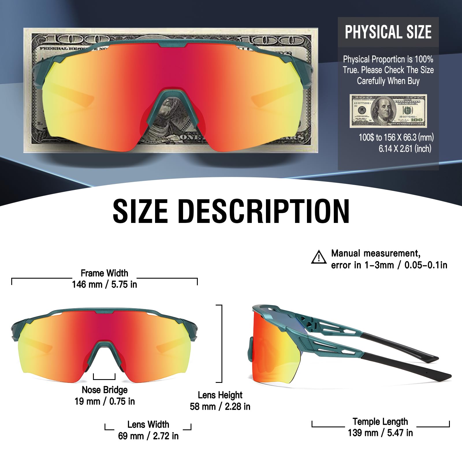 DUCO Cycling Sunglasses for Men Women Sports Sunglasses uv 400 Protection TR90 Baseball Driving Fishing Sun glasses 0038 - Image 3