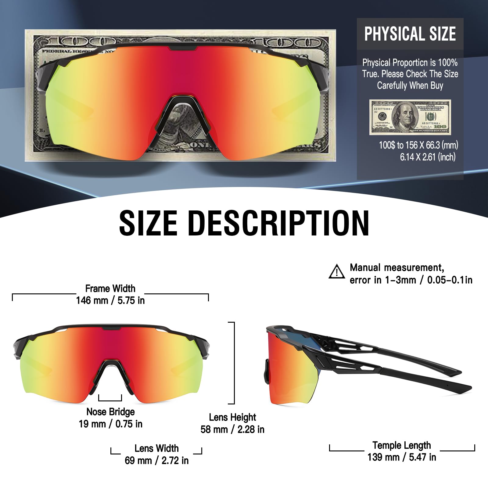 DUCO Cycling Sunglasses for Men Women Sports Sunglasses uv 400 Protection TR90 Baseball Driving Fishing Sun glasses 0038 - Image 3