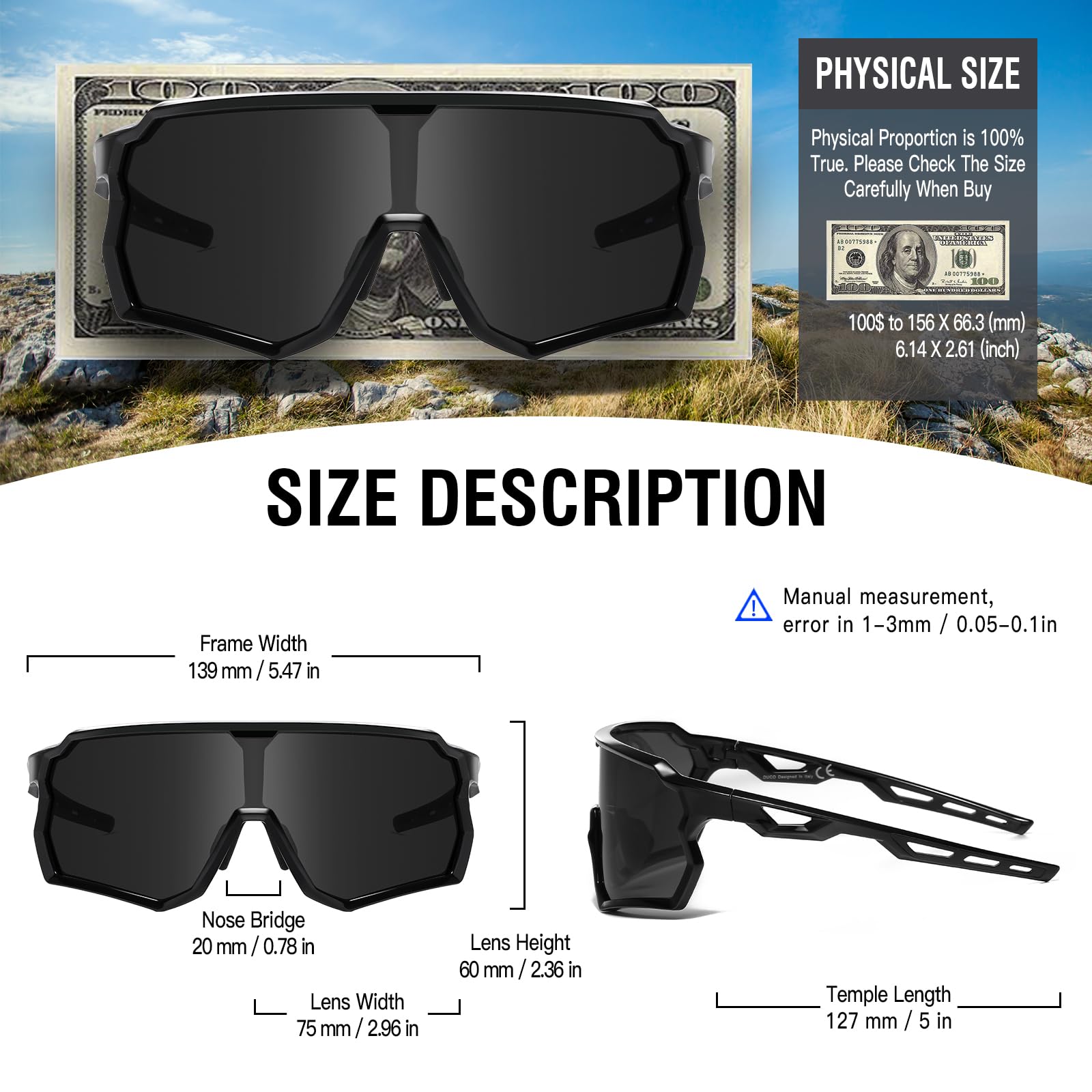 DUCO Cycling Sunglasses Men Women Polarized Sports Sunglasses TR90 Baseball Fishing Sun glasses uv 400 Protection 0035 - Image 3
