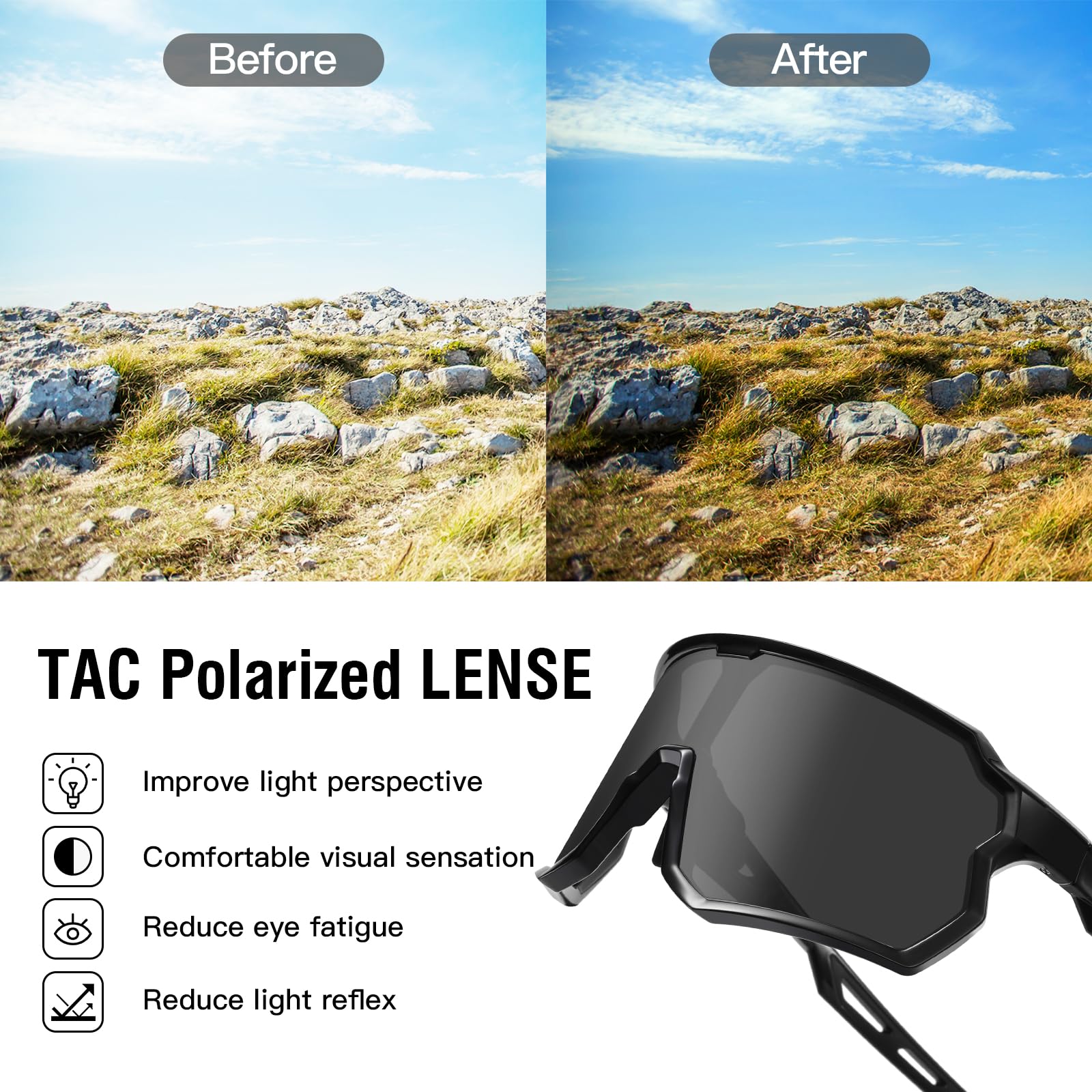 DUCO Cycling Sunglasses Men Women Polarized Sports Sunglasses TR90 Baseball Fishing Sun glasses uv 400 Protection 0035 - Image 4