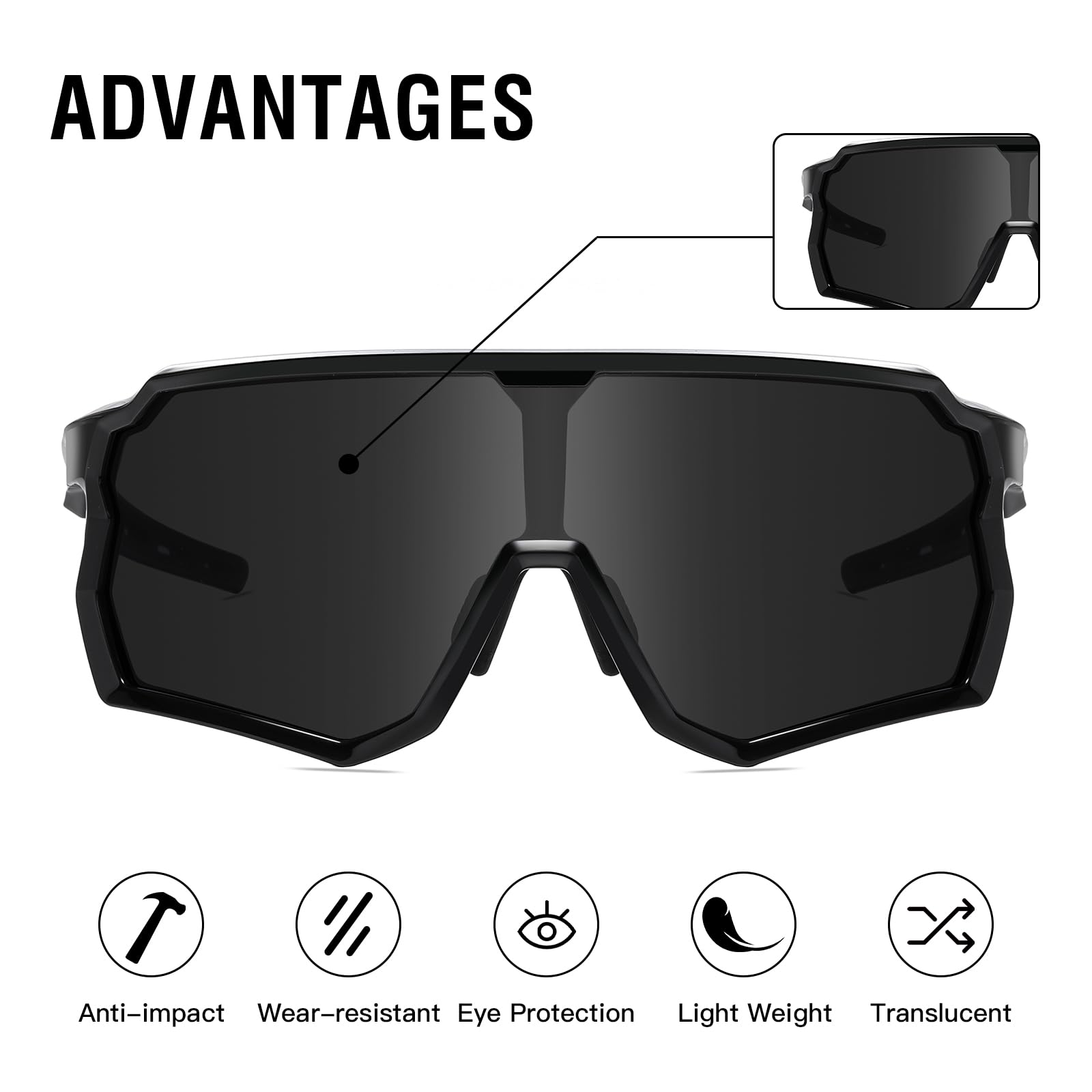 DUCO Cycling Sunglasses Men Women Polarized Sports Sunglasses TR90 Baseball Fishing Sun glasses uv 400 Protection 0035 - Image 5