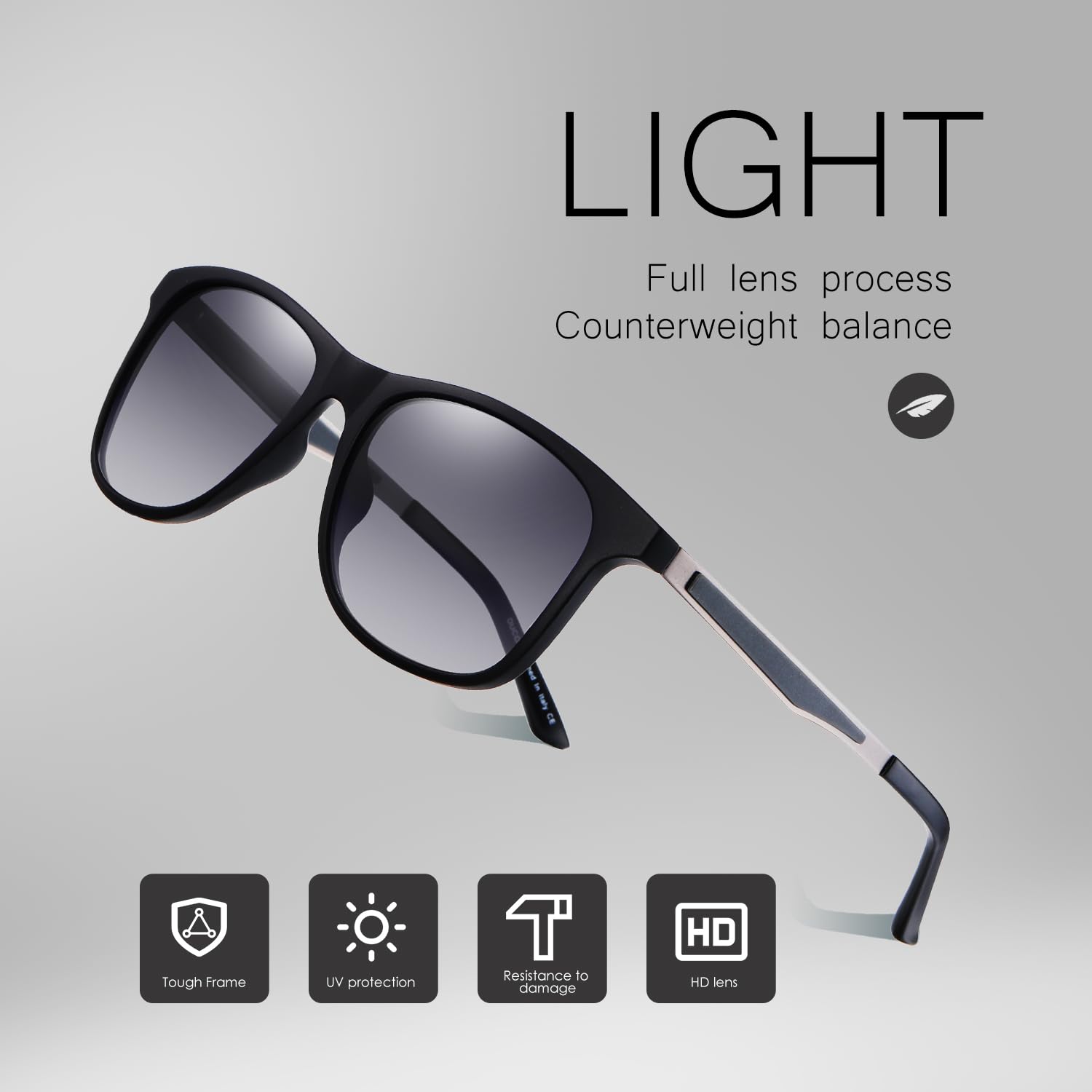 DUCO Men's or Women's Polarized Sunglasses with Gradient Lens for Cycling Running Driving 3030 - Image 5