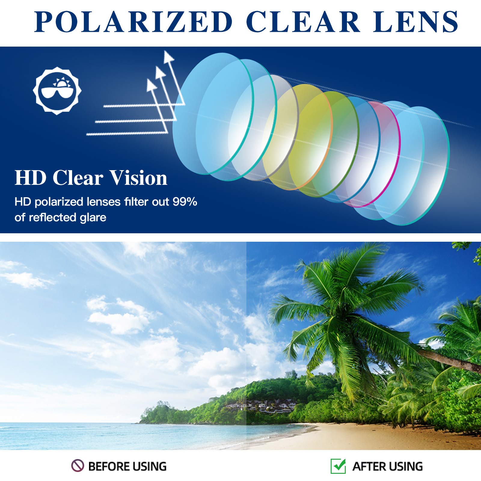 DUCO Polarized Driving Handmade Walnut Wooden 100% UV 400 Protection Sunglasses for Men 2141 - Image 7