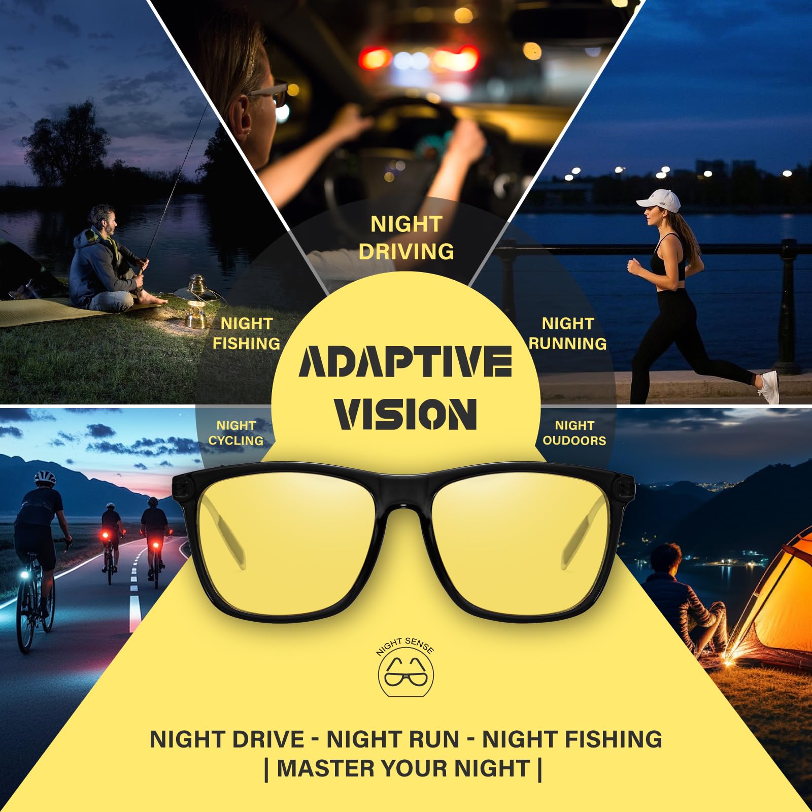 DUCO Polarized Night Vision Glasses for Men and Women Yellow Safety Driving Glasses with UV Protection and Anti Glare - Image 5