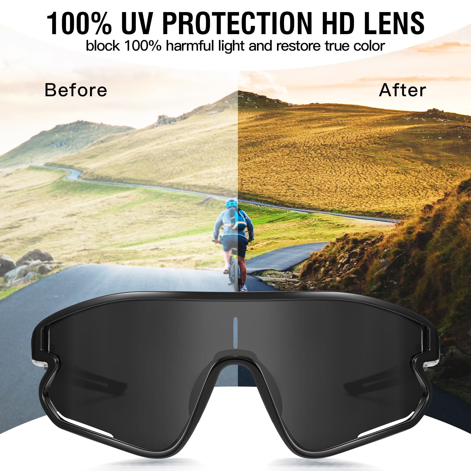 DUCO Polarized Sports Sunglasses for Men and Women Protection Ideal for Fishing Cycling and Running Mountain Biking DC0046 - Image 4