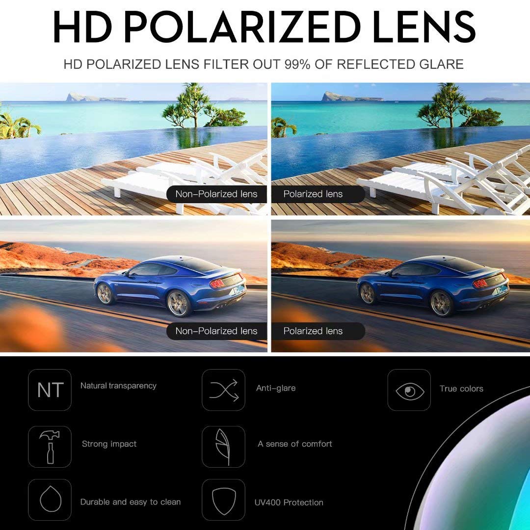 DUCO Polarized Sunglasses for Men 100% UV400 Protection Metal Frame Driving Men's Sun Glasses - Image 5