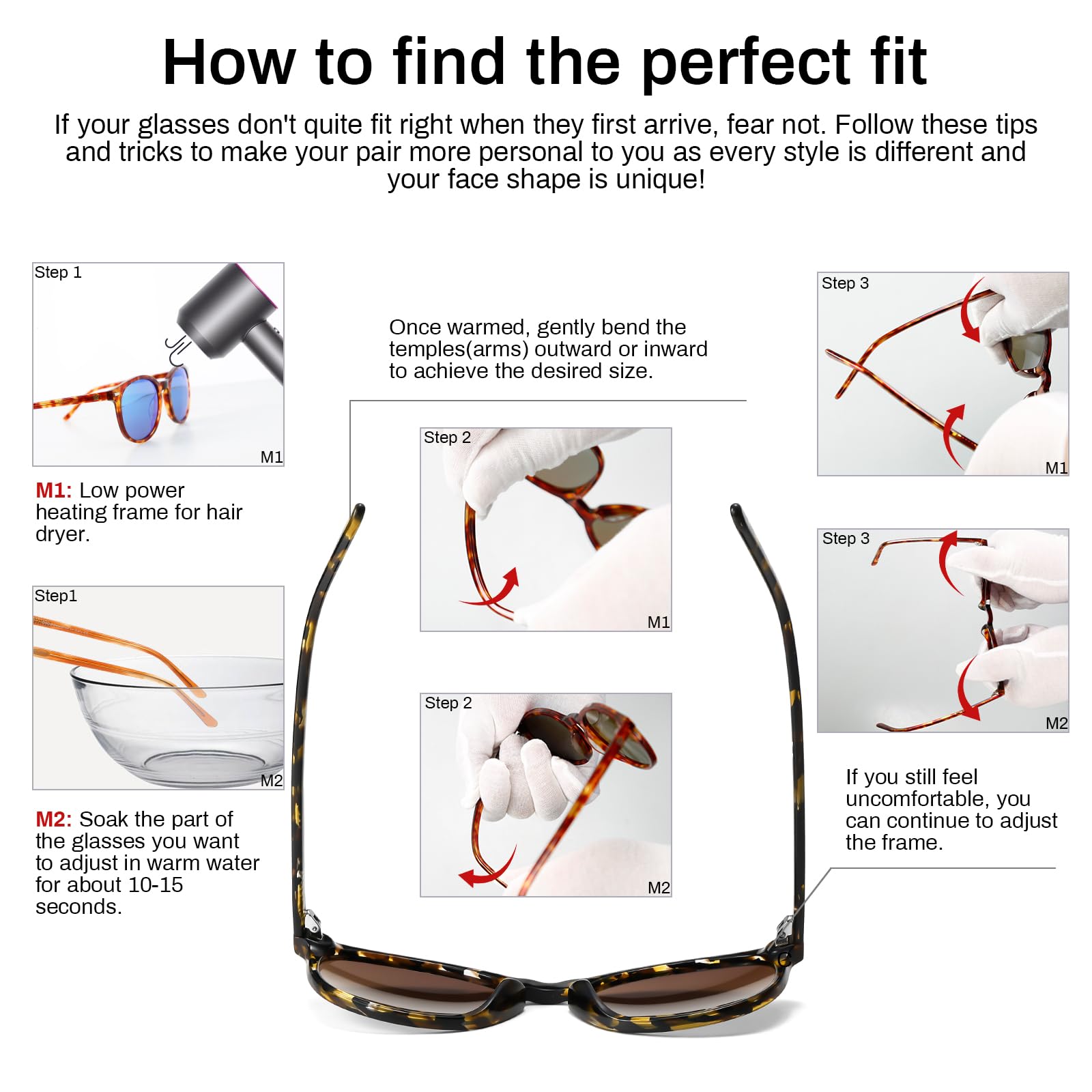 DUCO Polarized Sunglasses for Women Retro Round Women's Sunglasses Classic Vintage UV400 Shades DC1230 - Image 6