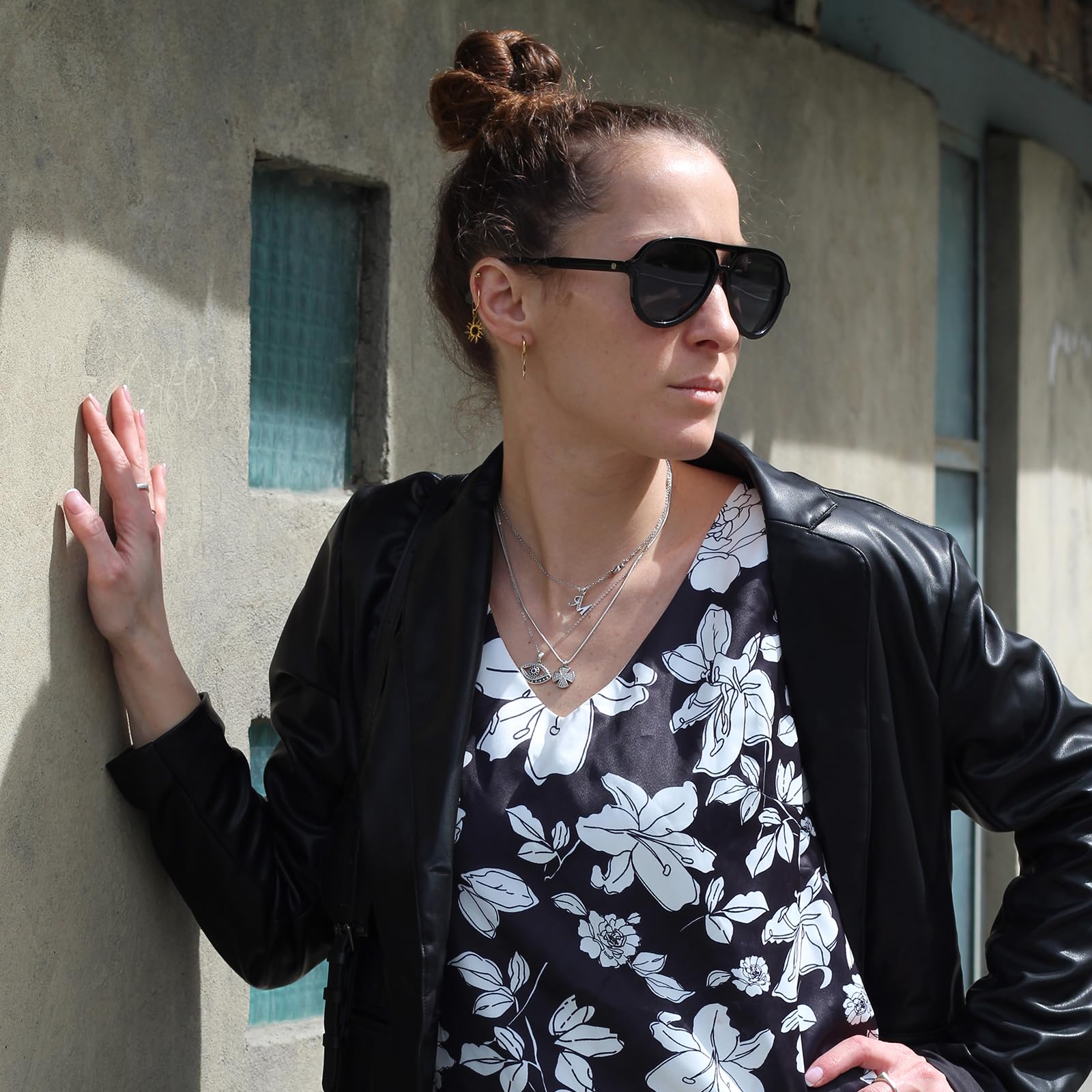 DUCO Retro Aviator Polarized Sunglasses Women Men Vintage Double Bridge Sun Glasses Classic Shades DC1208 - Image 4