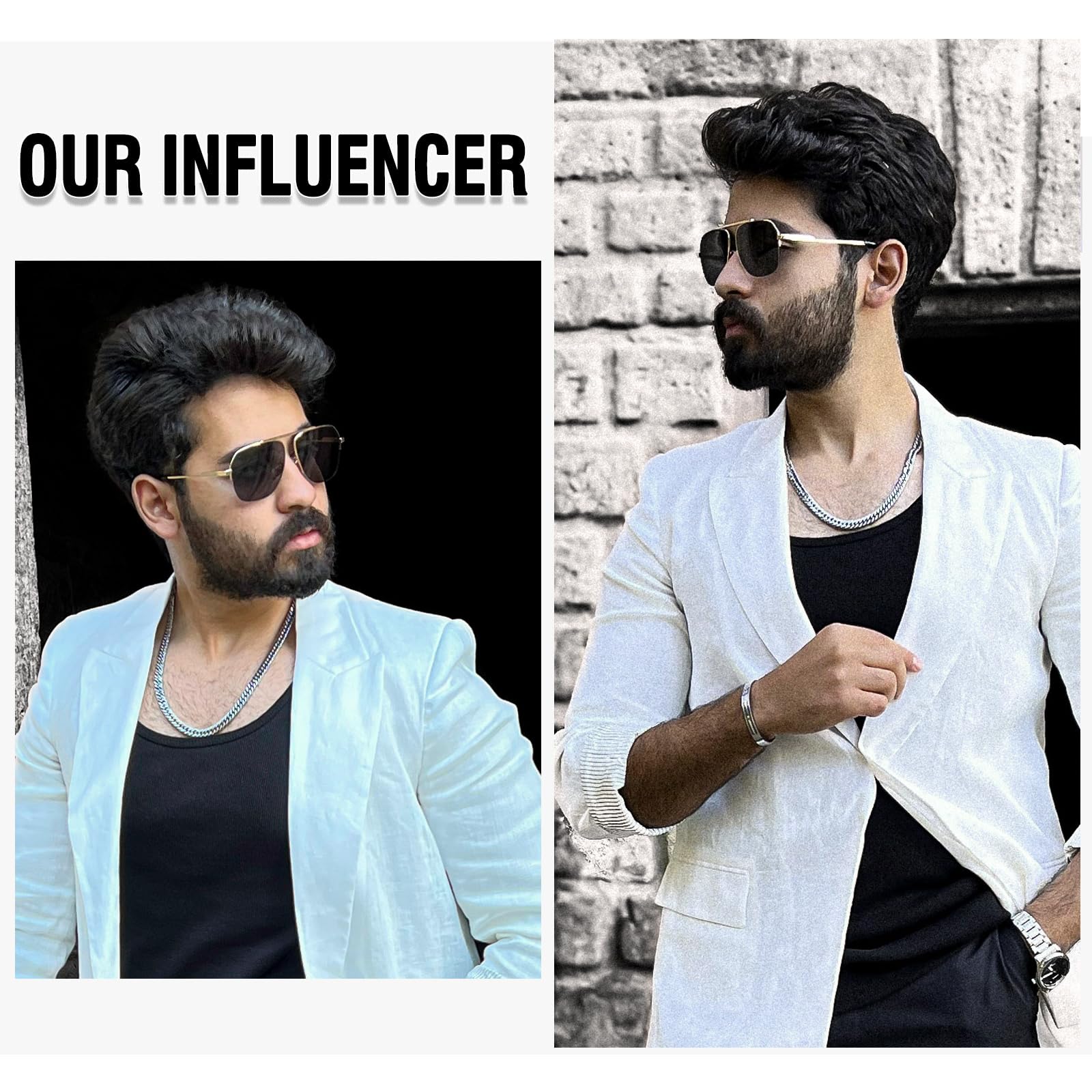 DUCO Retro Aviator Sunglasses for Mens Womens Semi-Rimless Non-Polarized Trendy Sun Glasses Metal Frame for Driving DC3035 - Image 3