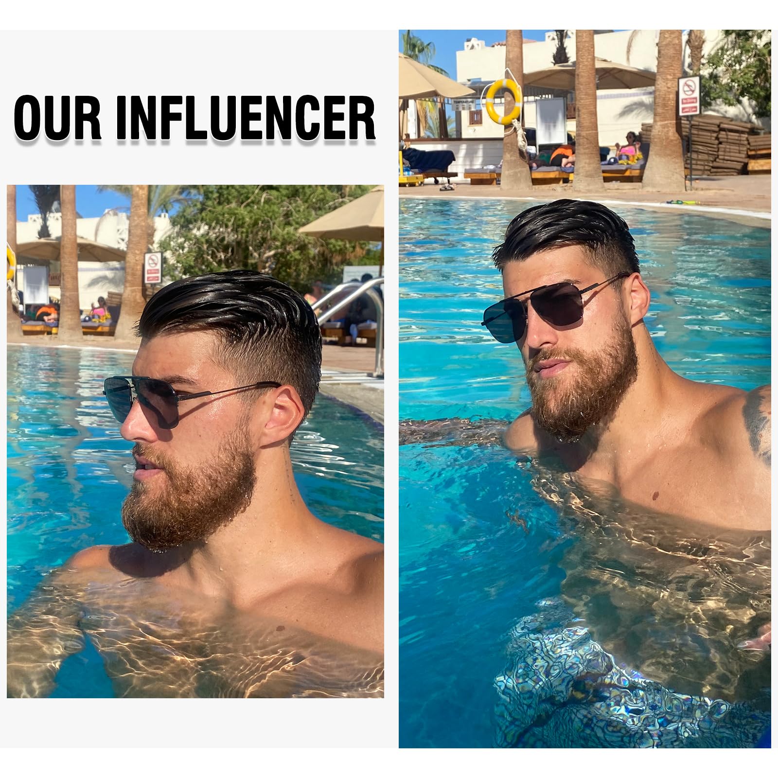 DUCO Retro Aviator Sunglasses for Mens Womens Semi-Rimless Non-Polarized Trendy Sun Glasses Metal Frame for Driving DC3035 - Image 4