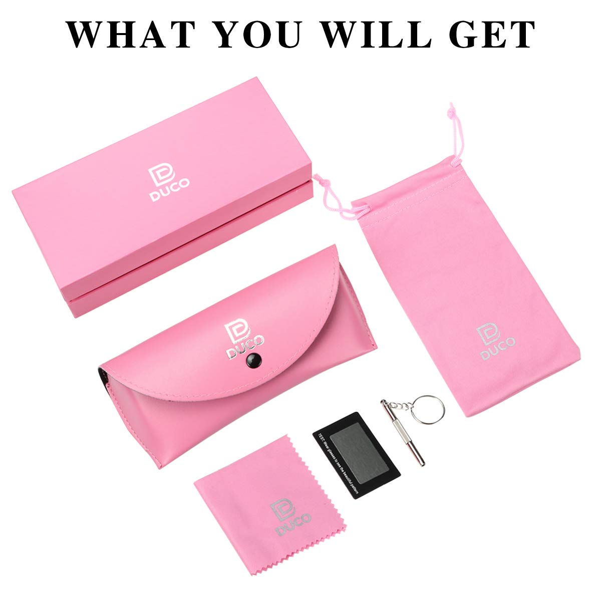 DUCO Retro Polarized Sunglasses for Women Semi Rimless Sun Glasses for Small Face Vintage Half Frame Shades 1221 - Image 7