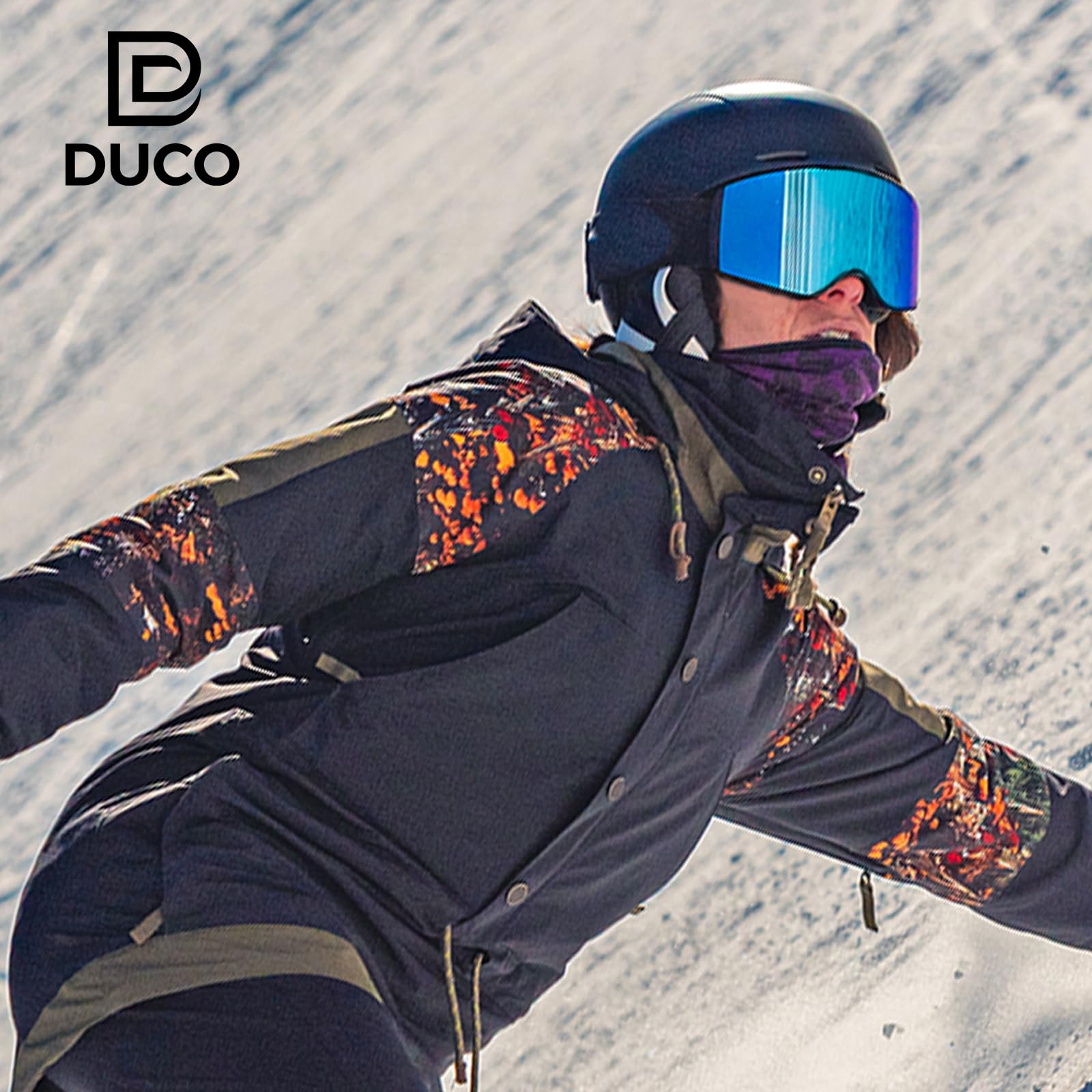 DUCO Ski Goggles Snowboard for Men Women,OTG Lightweight Winter Snowmobile Snow Goggles Anti-Fog 100% UV Protection DCS001 - Image 6
