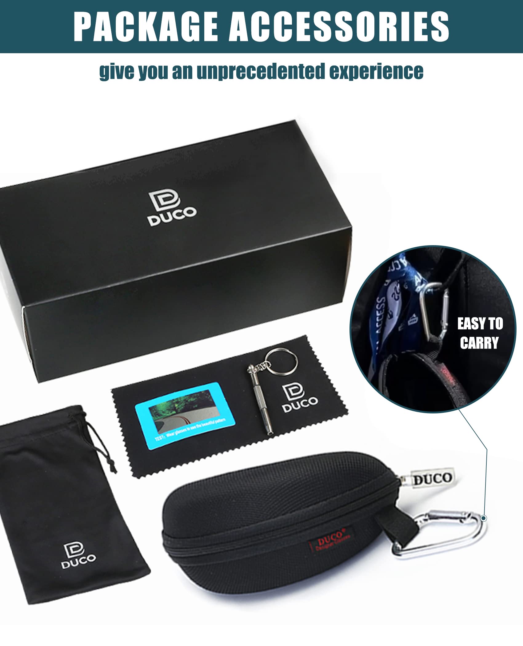 DUCO Sports Sunglasses for Men Women Lightweight UV400 Protection Polarized Glasses for Cycling Running Softball Baseball - Image 6