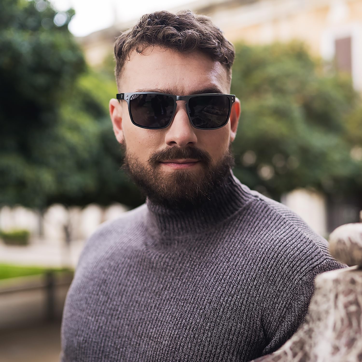 DUCO Sunglasses men Polarized Retro Square Sunglasses for men UV Protection Sports Sun Glasses for Golfing Running 8208 - Image 6